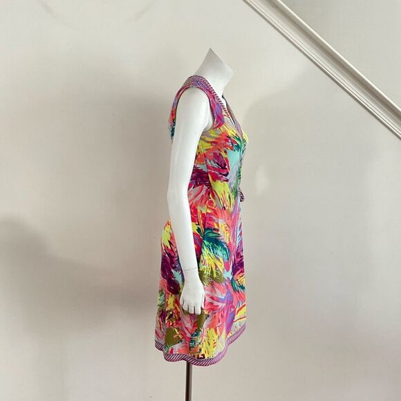 BCBGMaxazria True Wrap Dress Colorful Sleeveless XS - Picture 10 of 11